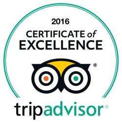 2016 Certificate of excellence Tripadvisor