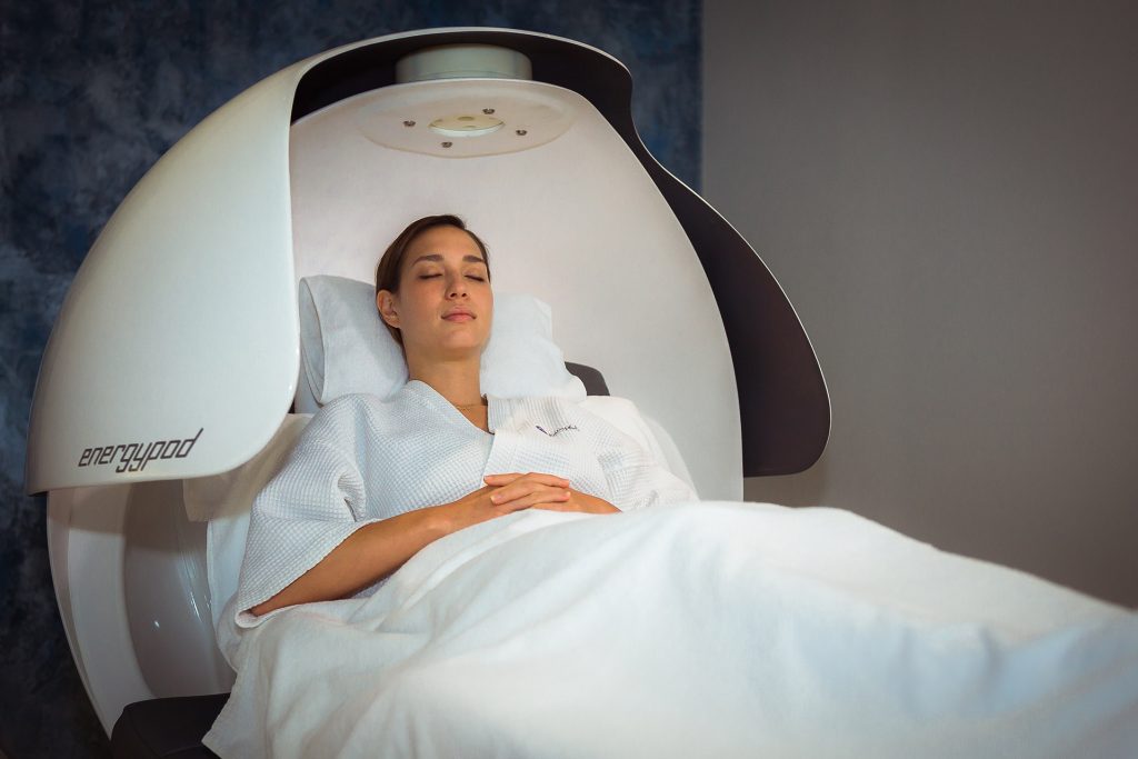 Ultimate Jet Lag Relief with Infinite Luxury Spa's Energy Pod