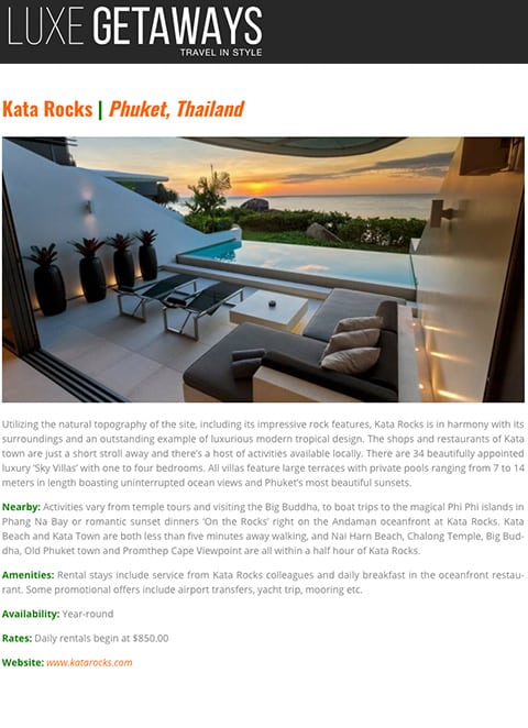 luxe getaways october 2017