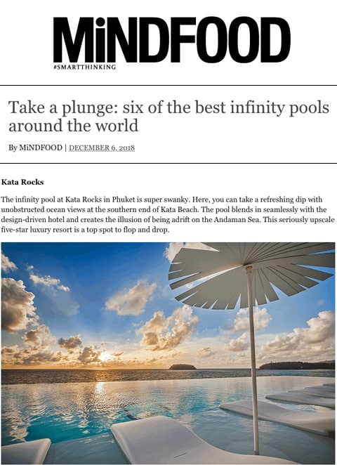 MiNDFOOD - Take a plunge: six of the best infinity pools around the world