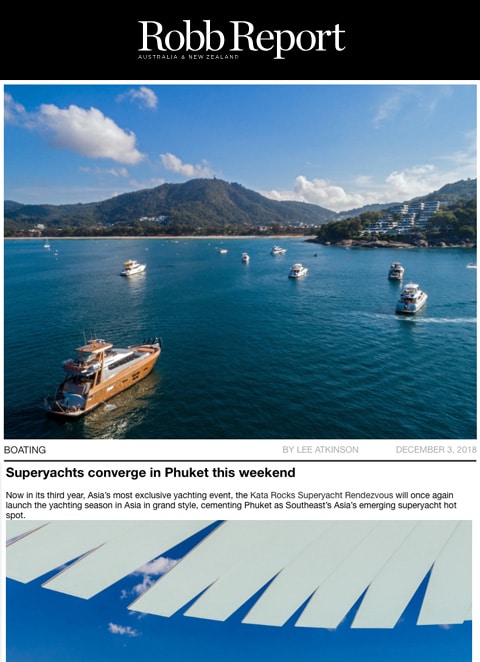 Robb Report - Superyachts converge in Phuket this weekend