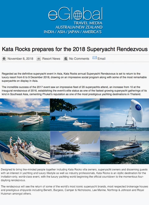 eGlobal Travel Media - Kata Rocks prepares for the 2018 Superyacht Rendezvous