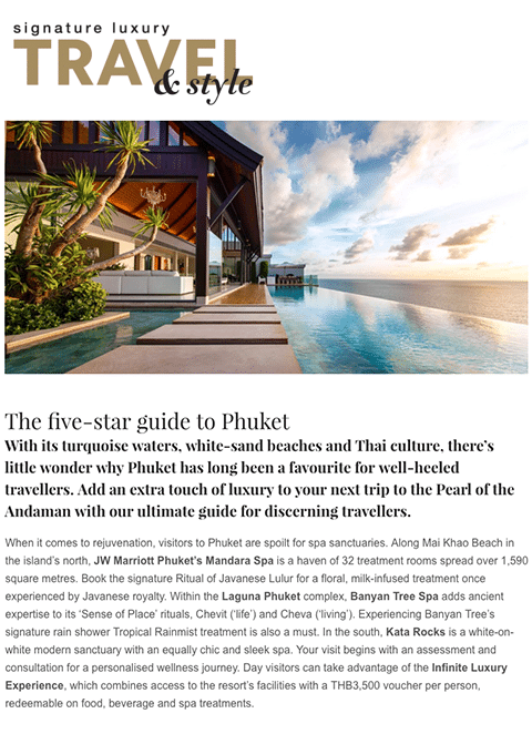 Kata Rocks - Signature Luxury Travel & Style - September 2018