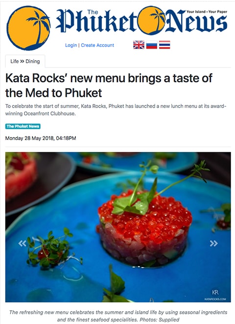Kata Rocks - New lunch menu