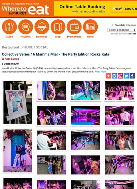 Where to eat in Phuket - Collective Series 16 Mamma Mia! - The Party Edition Rocks Kata
