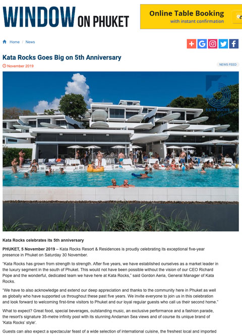 Window on Phuket - 5th Anniversary