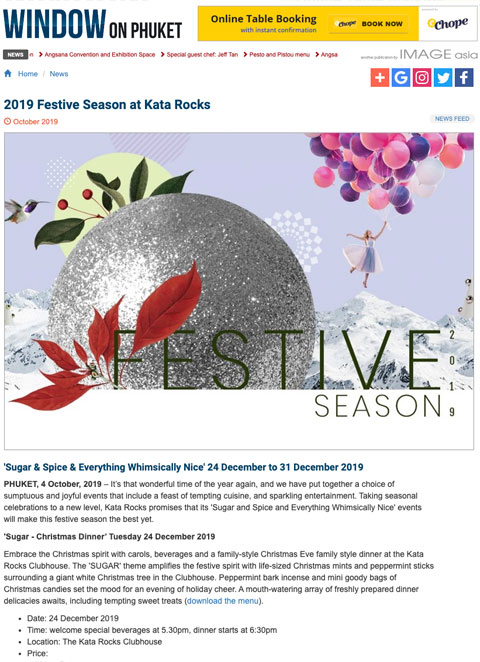 Window on Phuket - Festive season 2019