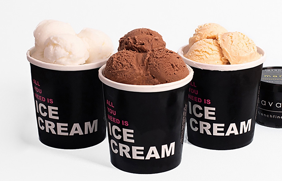 ICE CREAM AND SORBET CUPS BY LA VANILLE