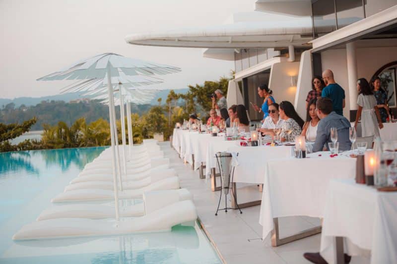 Valentine’s Day Experiences at Kata Rocks - Poolside Dining Table